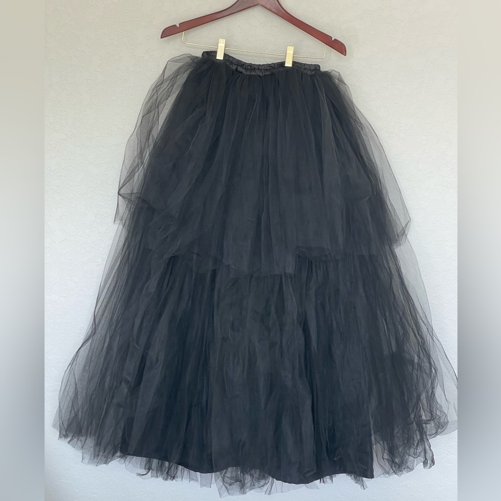 Layered Tool Skirt in Black